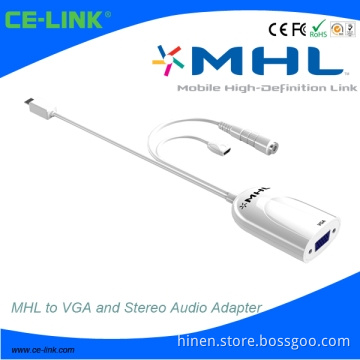 MHL to VGA and Stereo Audio Adapter